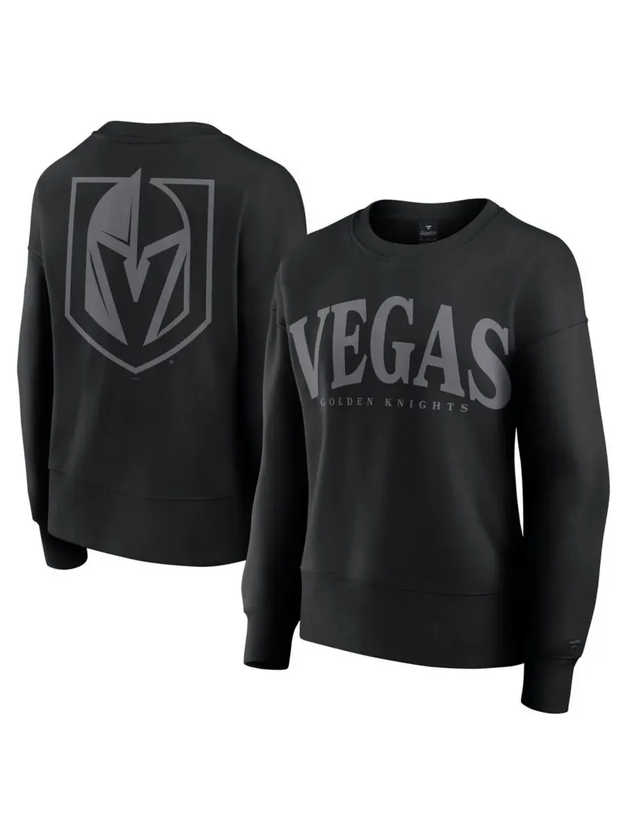 Fanatics Женская черная толстовка с принтом Vegas Golden Knights Elements Flow — изображение 1 из 3, черный