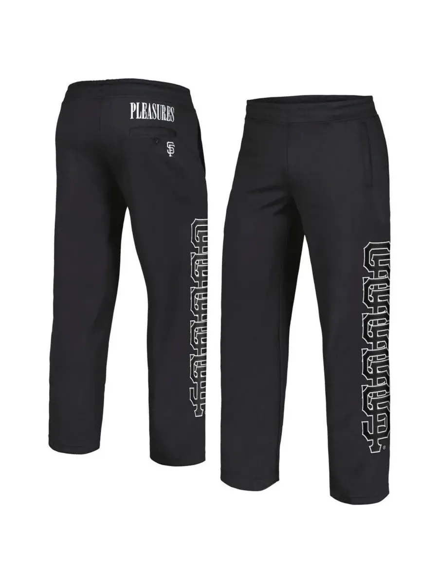 PLEASURES Мужские черные спортивные брюки с изображением питчера команды San Francisco Giants