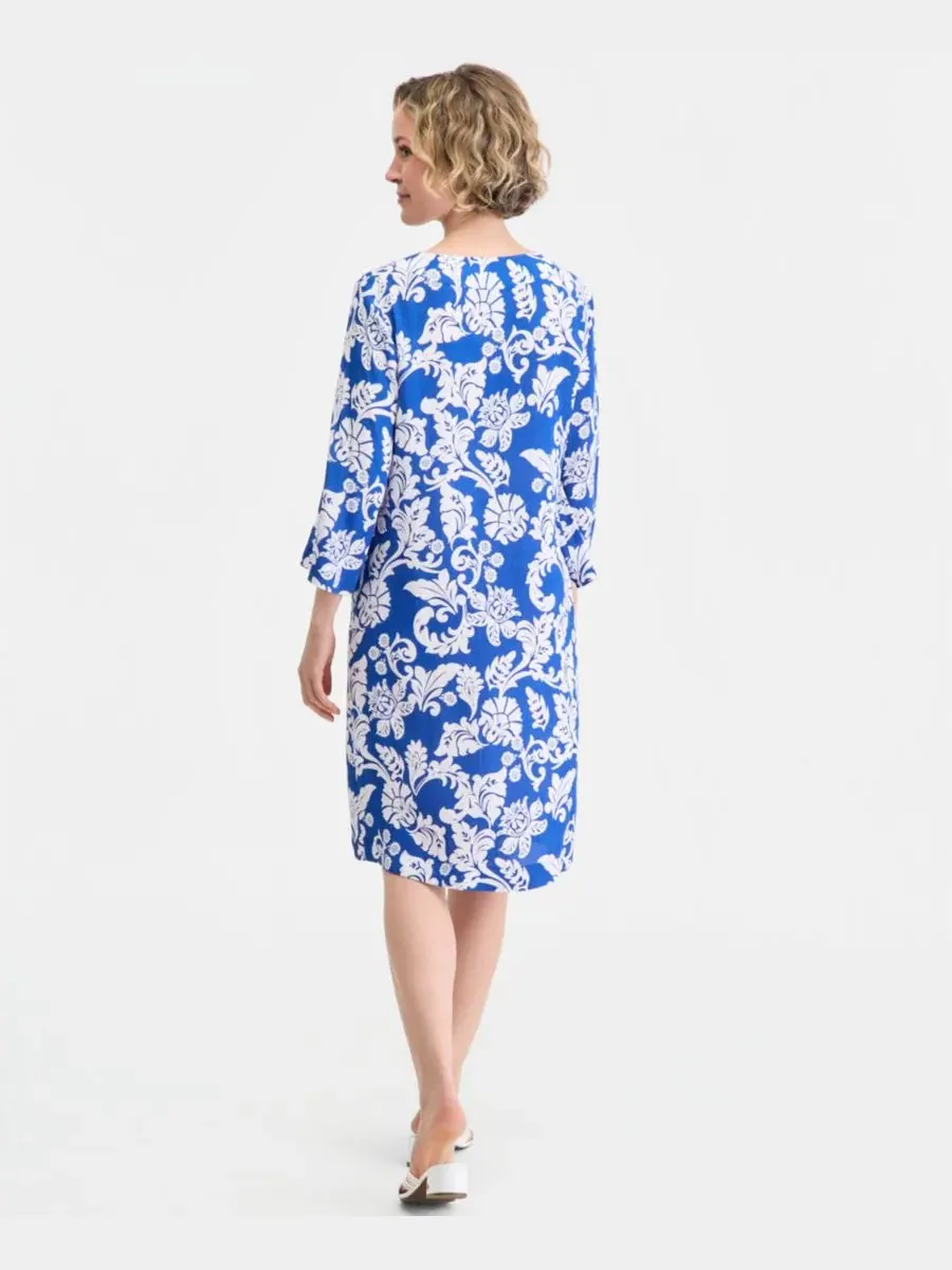 Платье-туника с принтом, модель Printed Tunic Dress JM Collection, Deep Pacific — изображение 4 из 4