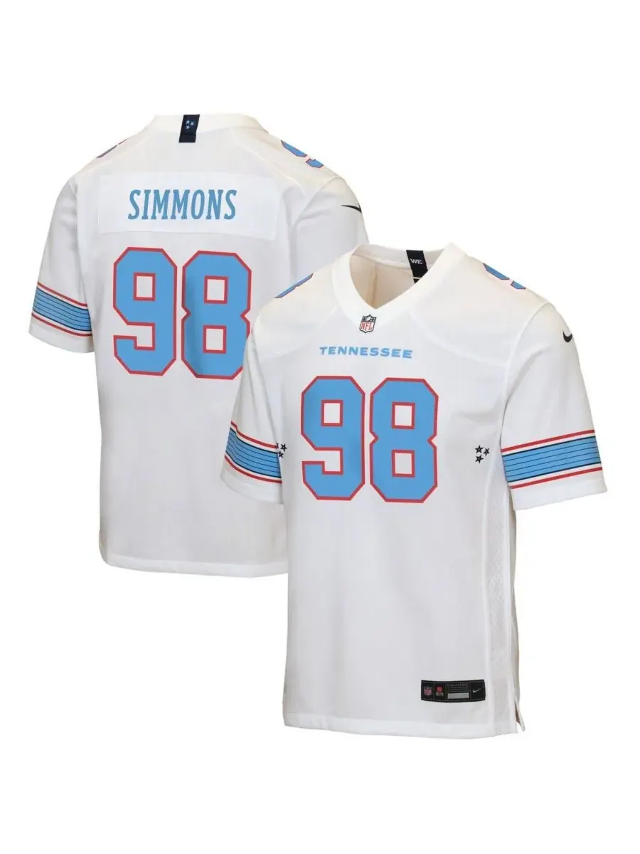 Детская футболка-джерси Jeffery Simmons Game Jersey Nike — изображение 1 из 3, белый