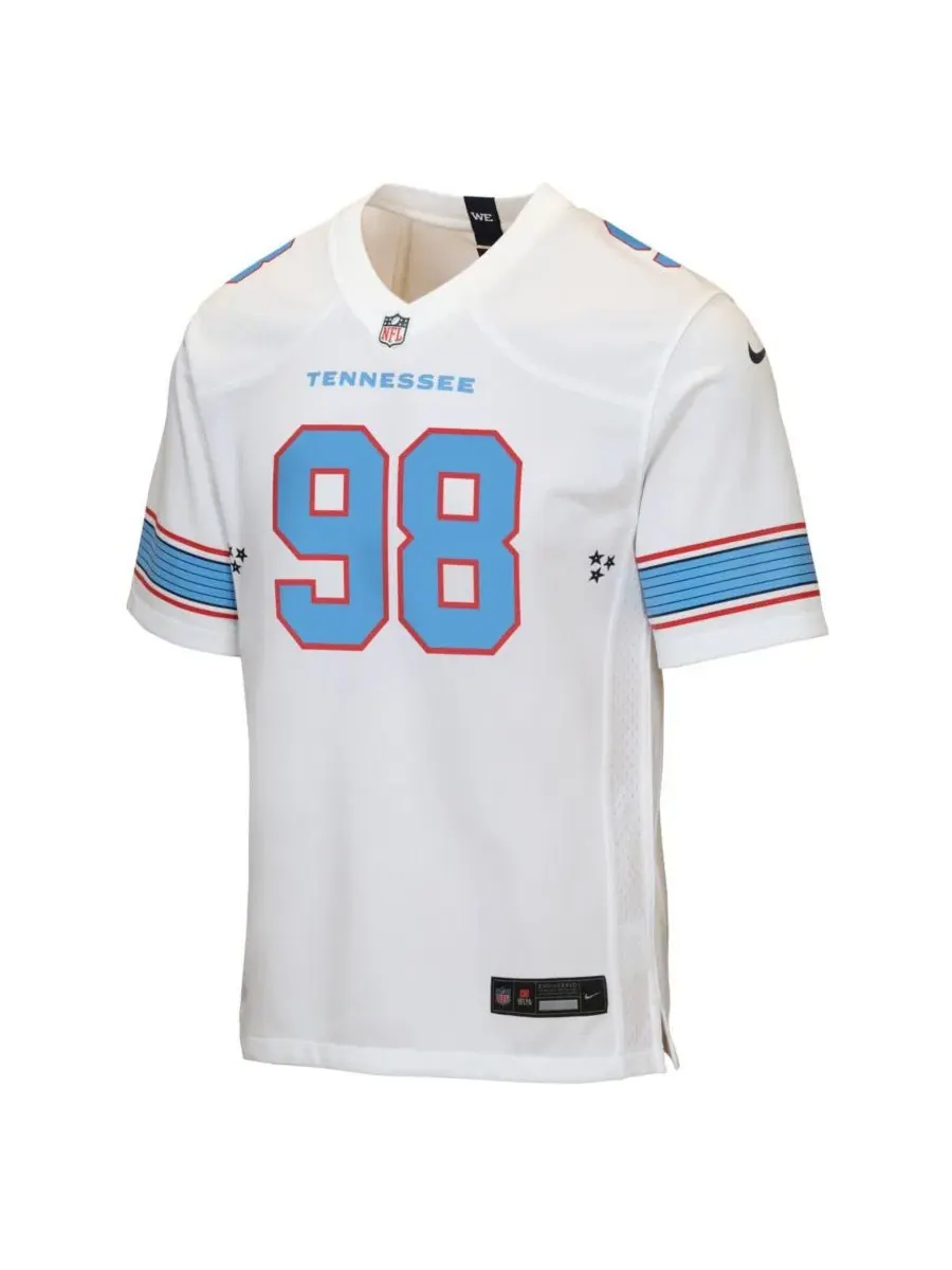 Детская футболка-джерси Jeffery Simmons Game Jersey Nike — изображение 2 из 3, белый