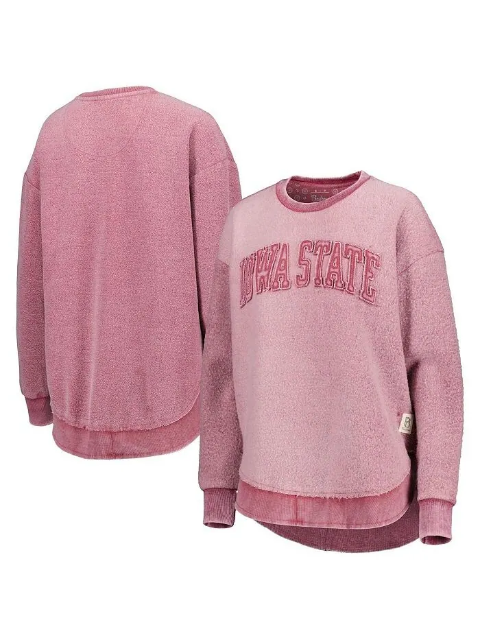 Женский пуловер с капюшоном Cardinal Iowa State Cyclones Ponchoville Pressbox — изображение 1 из 4, красный