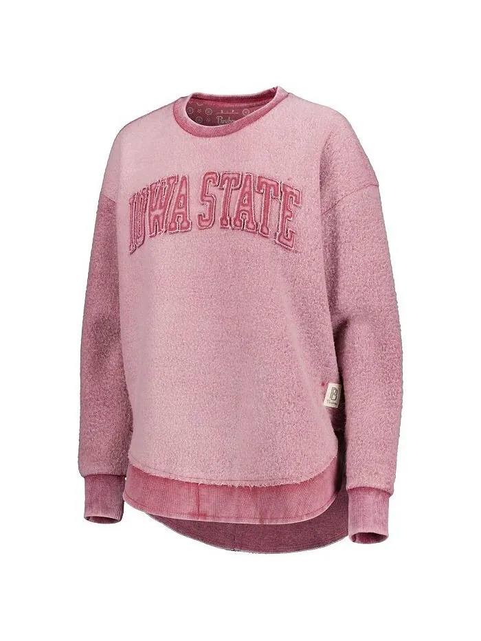 Женский пуловер с капюшоном Cardinal Iowa State Cyclones Ponchoville Pressbox — изображение 2 из 4, красный