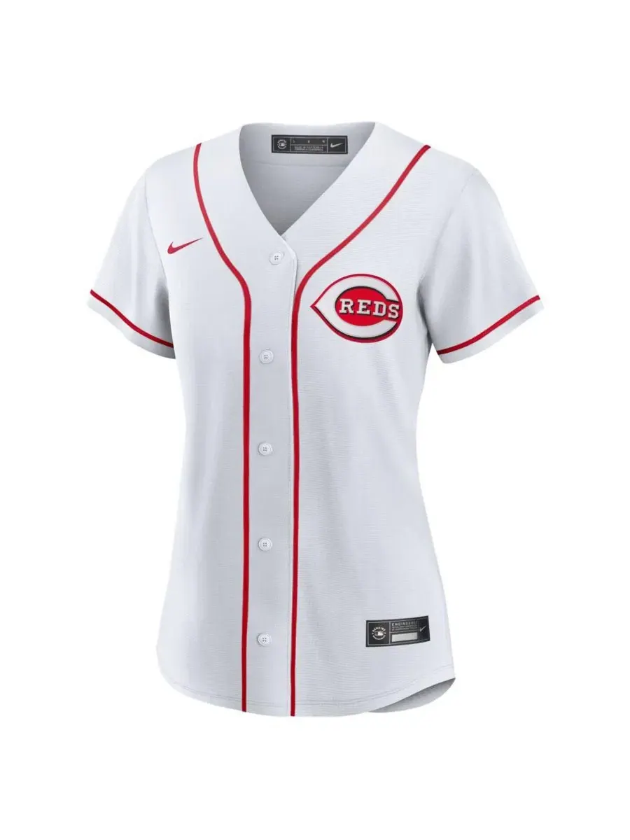 Женская реплика джерси Hunter Greene Cincinnati Reds с длинным рукавом Nike — изображение 2 из 3, белый