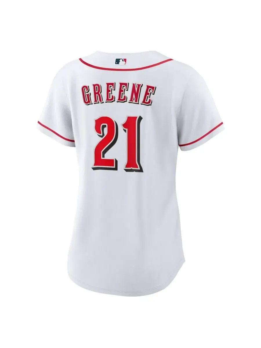 Женская реплика джерси Hunter Greene Cincinnati Reds с длинным рукавом Nike — изображение 3 из 3, белый