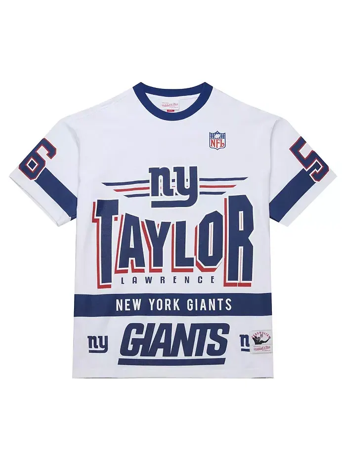 Мужская футболка с винтажным логотипом New York Giants, именем и номером Лоуренса Тейлора Mitchell — изображение 2 из 3