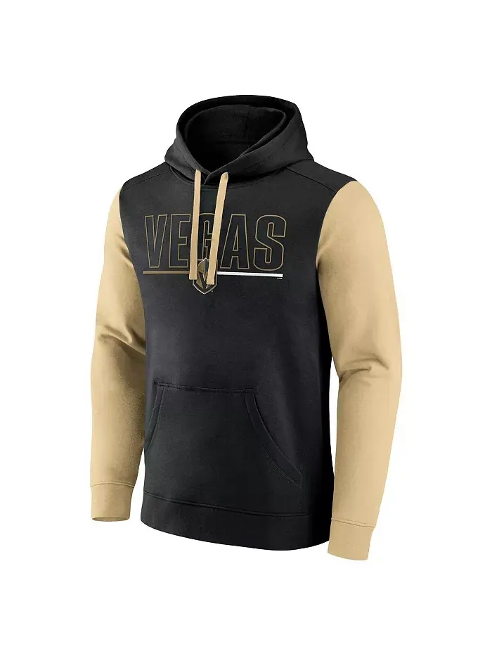 Мужская черная флисовая толстовка с капюшоном Vegas Golden Knights Deliver Logo Athletic — изображение 2 из 3