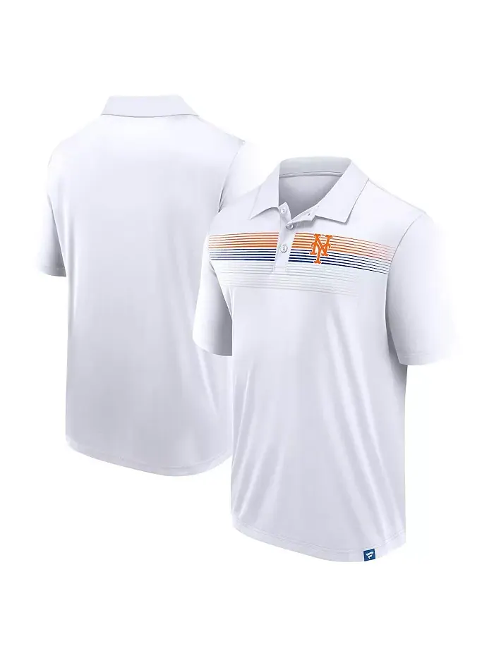 Мужская белая бейсбольная поло New York Mets Big Tall Victory For Us Interlock Fanatics — изображение 1 из 3
