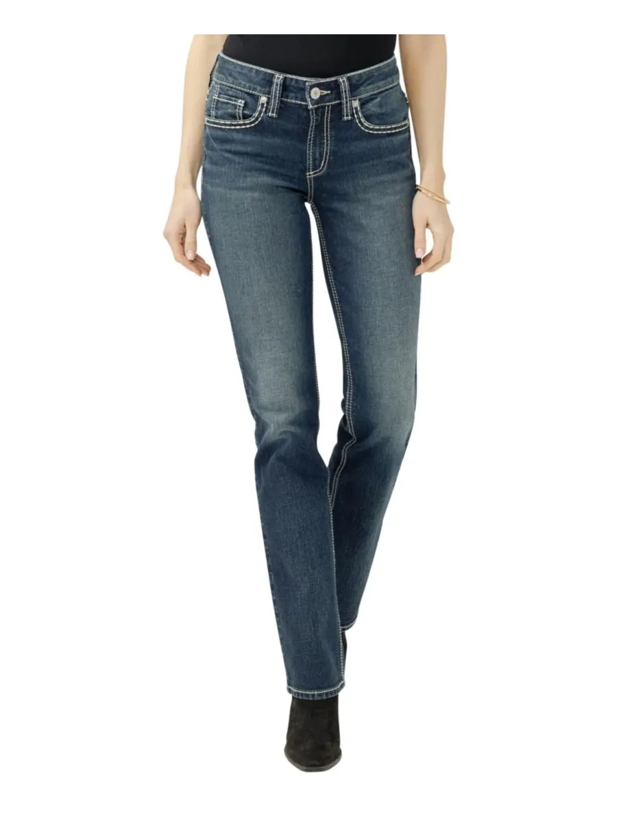 Женские джинсы Suki Mid Rise Curvy Fit Slim Bootcut Silver Jeans Co, Taylor