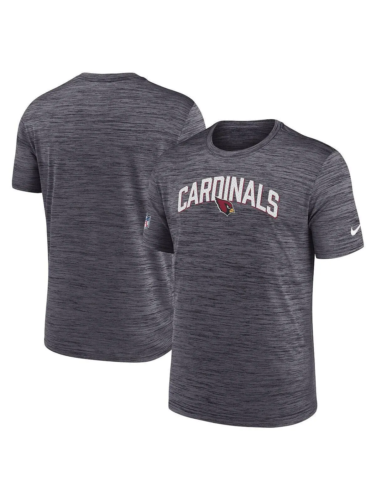 Мужская черная футболка Arizona Cardinals Velocity Athletic Stack Performance Nike — изображение 1 из 2, черный