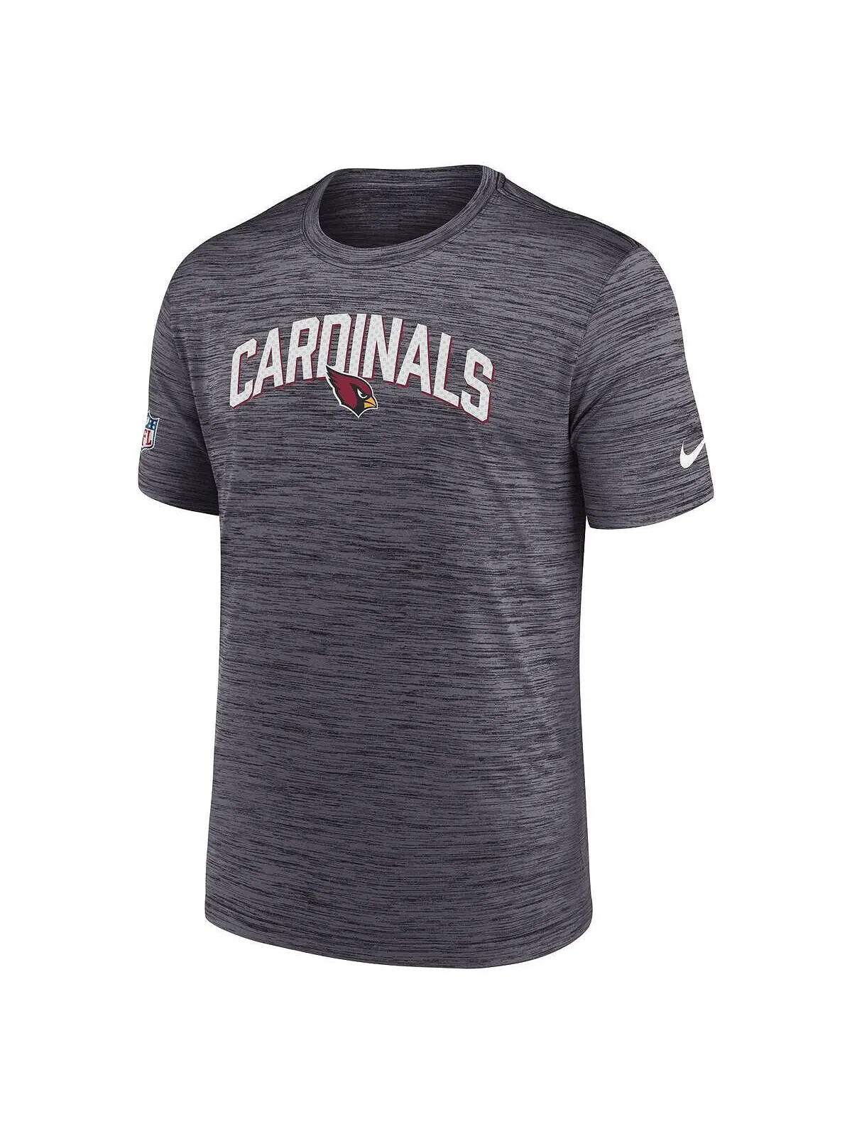 Мужская черная футболка Arizona Cardinals Velocity Athletic Stack Performance Nike — изображение 2 из 2, черный