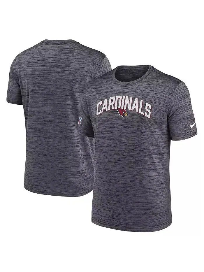 Мужская черная футболка Arizona Cardinals Velocity Athletic Stack Performance Nike — изображение 1 из 2