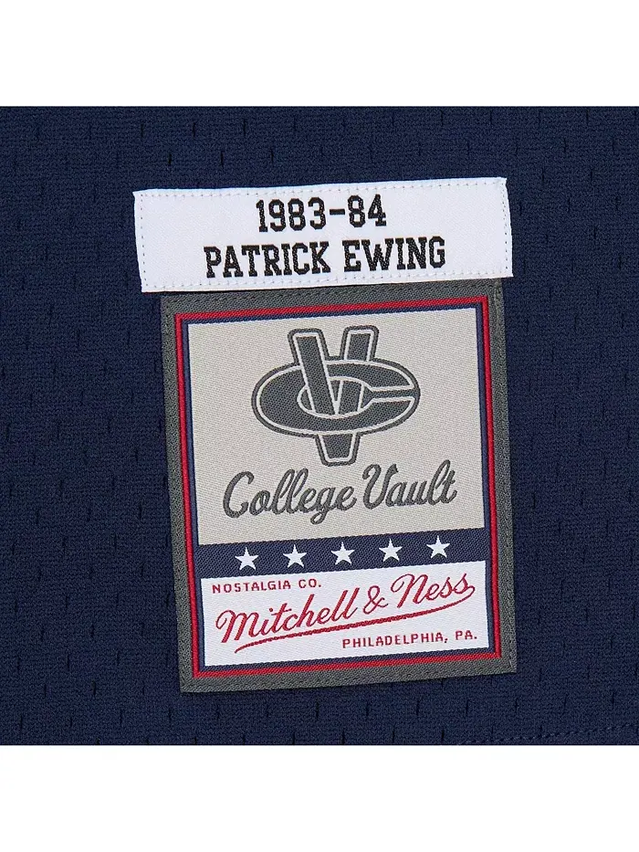 Мужская футболка Patrick Ewing Georgetown Hoyas 1983/84 в синем цвете Mitchell & Ness — изображение 2 из 5