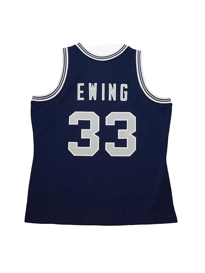 Мужская футболка Patrick Ewing Georgetown Hoyas 1983/84 в синем цвете Mitchell & Ness — изображение 4 из 5