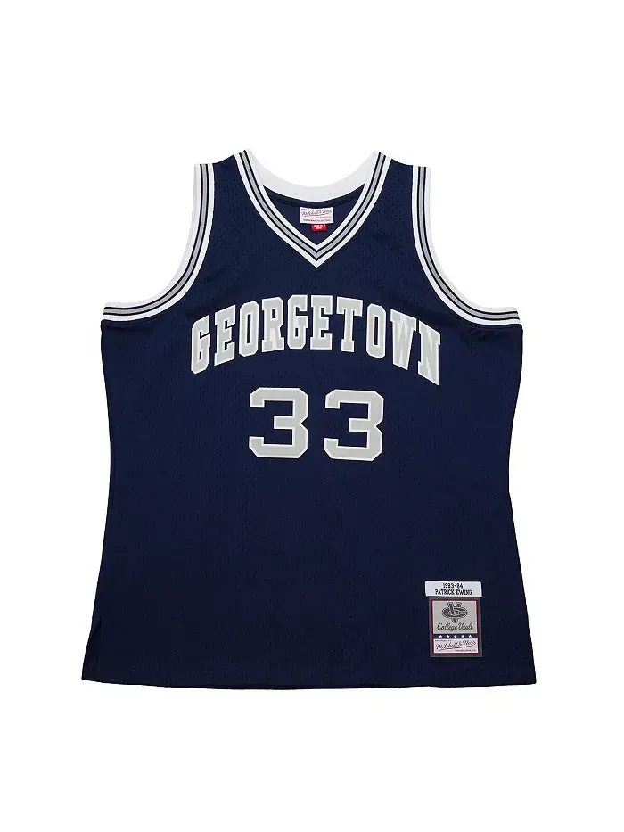 Мужская футболка Patrick Ewing Georgetown Hoyas 1983/84 в синем цвете Mitchell & Ness — изображение 5 из 5