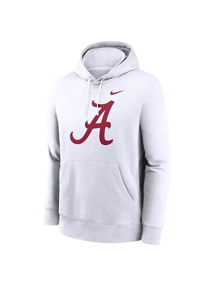 Мужская белая толстовка с капюшоном Alabama Crimson Tide Primetime Evergreen Club Fleece Pullover — изображение 3 из 3