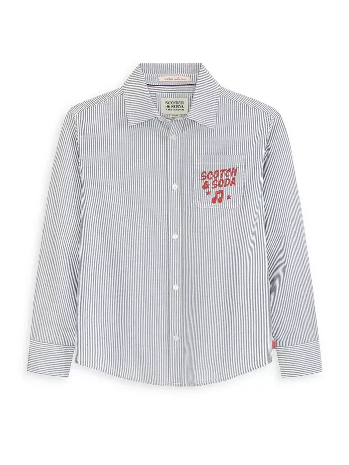 Графированная оксфордская рубашка для мальчиков Big Boys SCOTCH & SODA