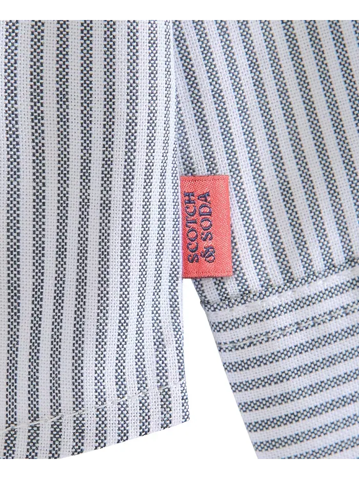 Графированная оксфордская рубашка для мальчиков Big Boys SCOTCH & SODA — изображение 3 из 5