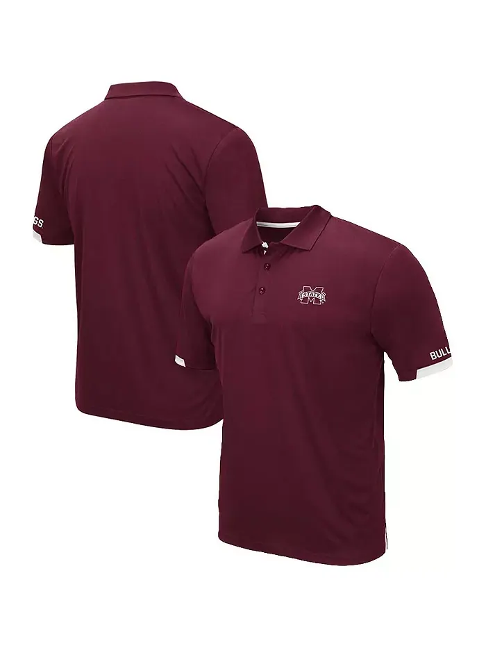 Мужская бордовая поло Mississippi State Bulldogs Big and Tall Santry Colosseum — изображение 1 из 3