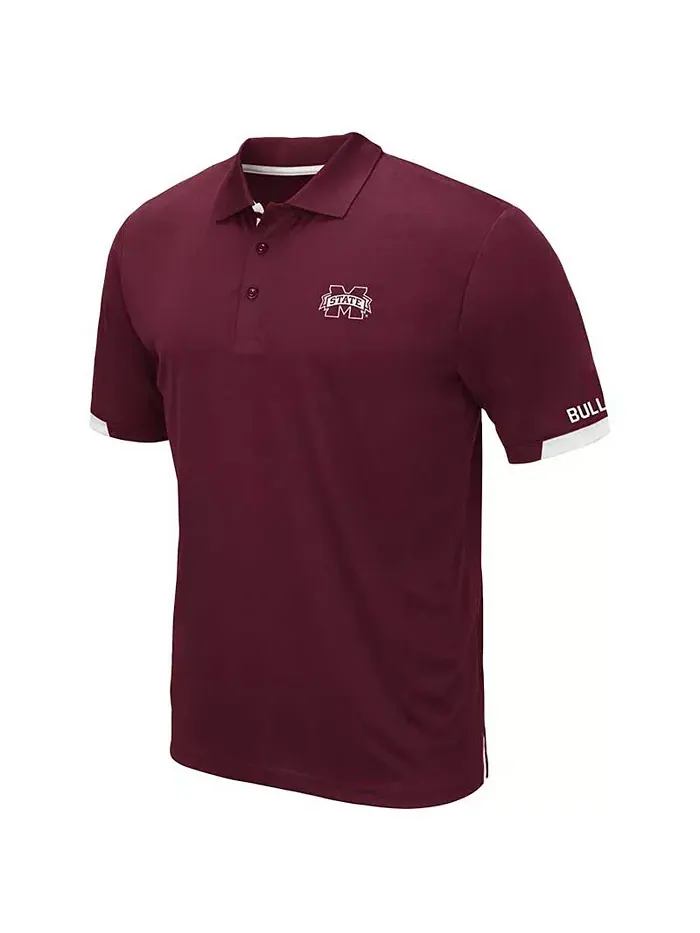 Мужская бордовая поло Mississippi State Bulldogs Big and Tall Santry Colosseum — изображение 2 из 3