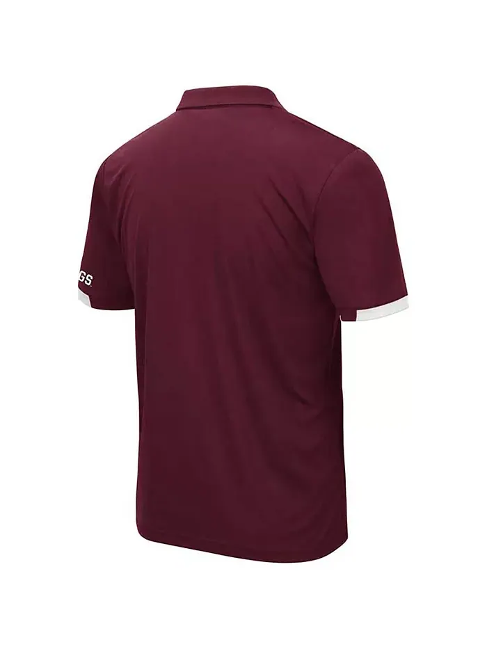 Мужская бордовая поло Mississippi State Bulldogs Big and Tall Santry Colosseum — изображение 3 из 3