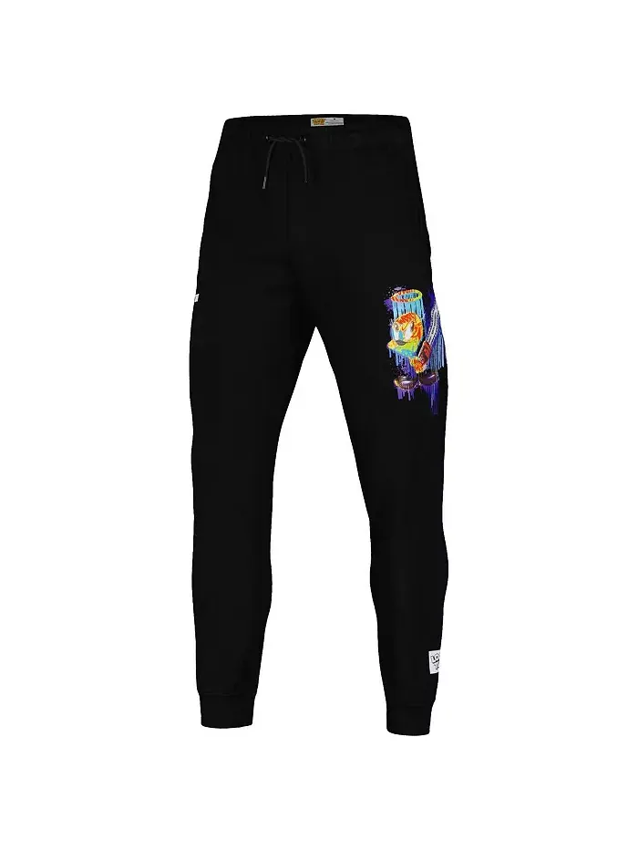 Мужские черные спортивные брюки Looney Tunes Tweety Bird Splatter Freeze Max — изображение 2 из 3