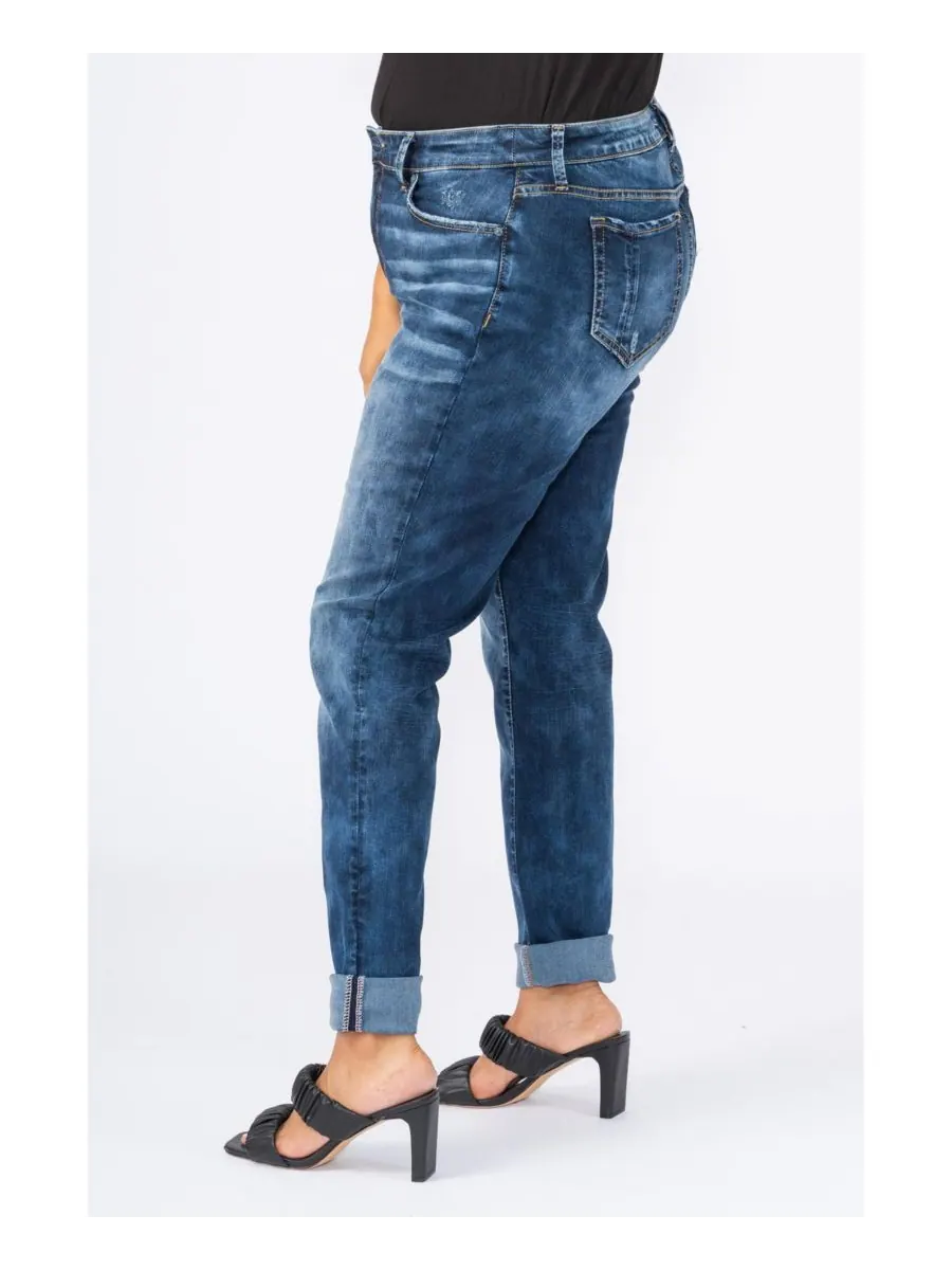 Джинсы-бойфренды с высокой посадкой больших размеров SLINK Jeans, Harper — изображение 2 из 3