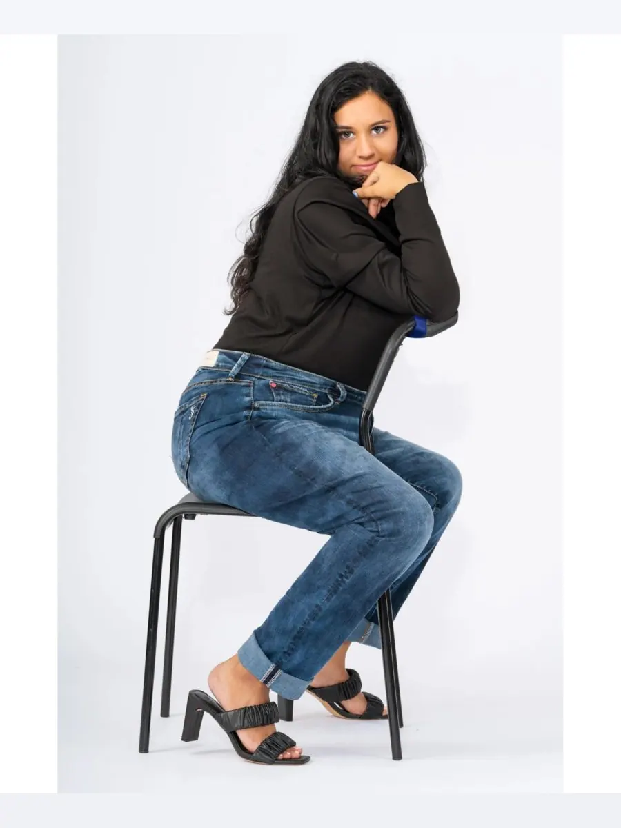 Джинсы-бойфренды с высокой посадкой больших размеров SLINK Jeans, Harper — изображение 3 из 3