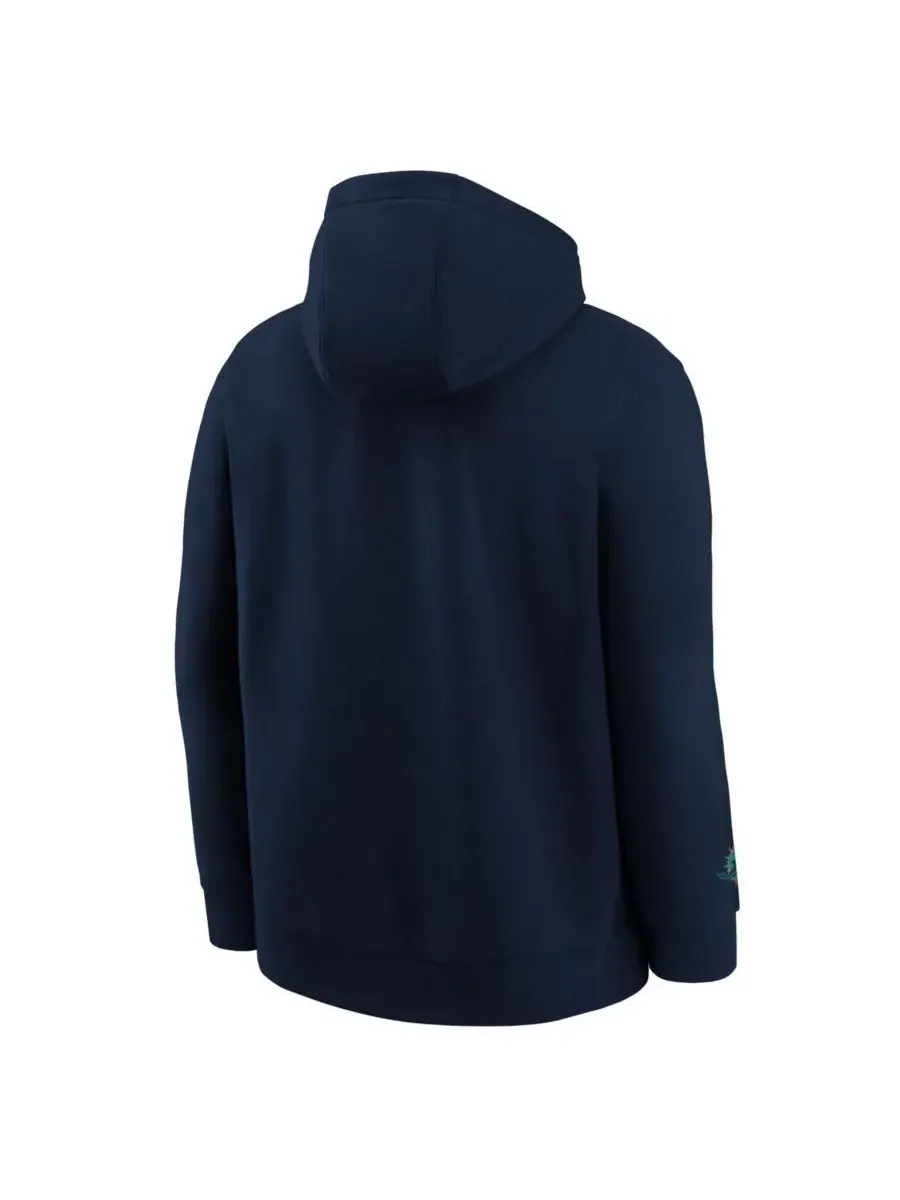 Nike Толстовка Big Boys and Girls Pitch Blue Miami Dolphins 2025 Rivalries Collection Club Hoodie — изображение 2 из 3