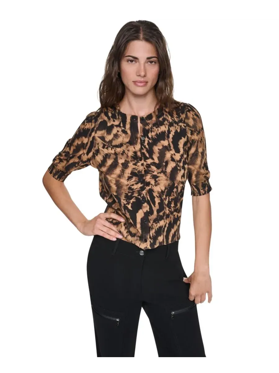 Кардиган женский с принтом, модель Abstract Feather DKNY, Abstract Feather