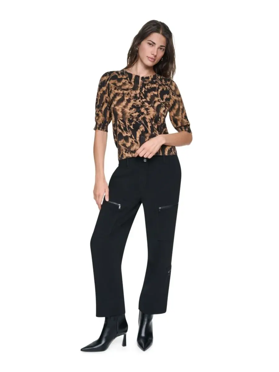 Кардиган женский с принтом, модель Abstract Feather DKNY, Abstract Feather — изображение 2 из 6