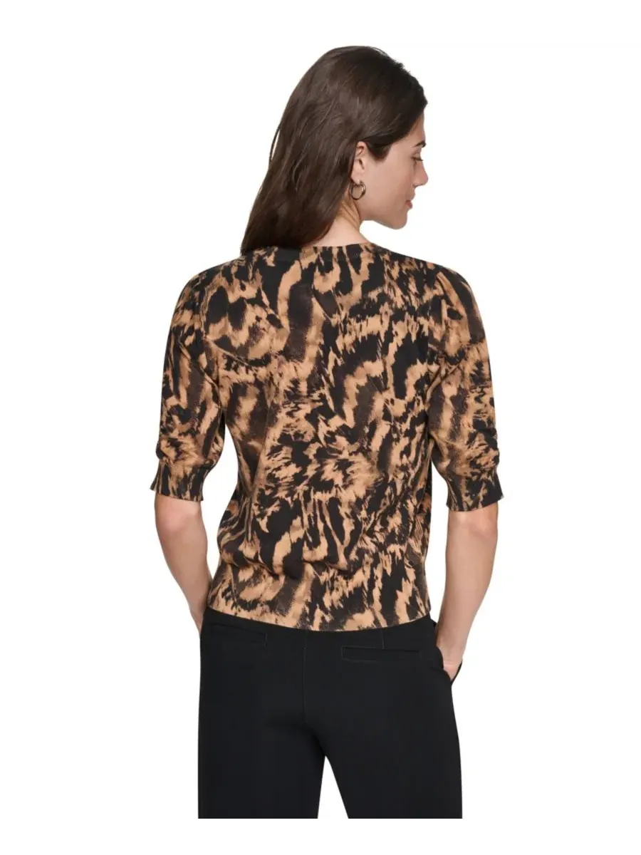 Кардиган женский с принтом, модель Abstract Feather DKNY, Abstract Feather — изображение 4 из 6