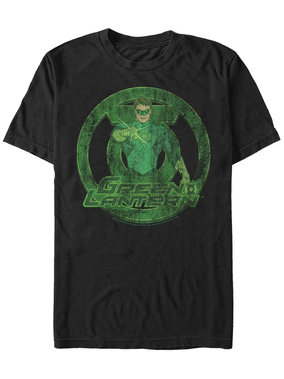 Мужская футболка с коротким рукавом с логотипом green lantern dc Fifth Sun — изображение 1 из 1, черный