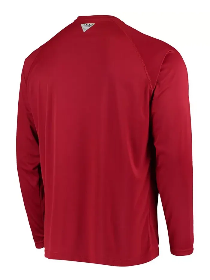 Мужская футболка с длинным рукавом PFG Cardinal Arkansas Razorbacks Terminal Tackle Omni-Shade — изображение 3 из 3