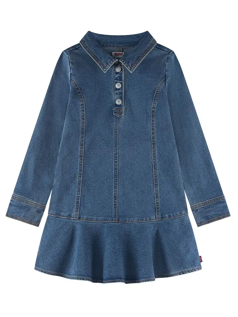 Платье с длинным рукавом, на пуговицах, из денима Levi's, Drew Me In