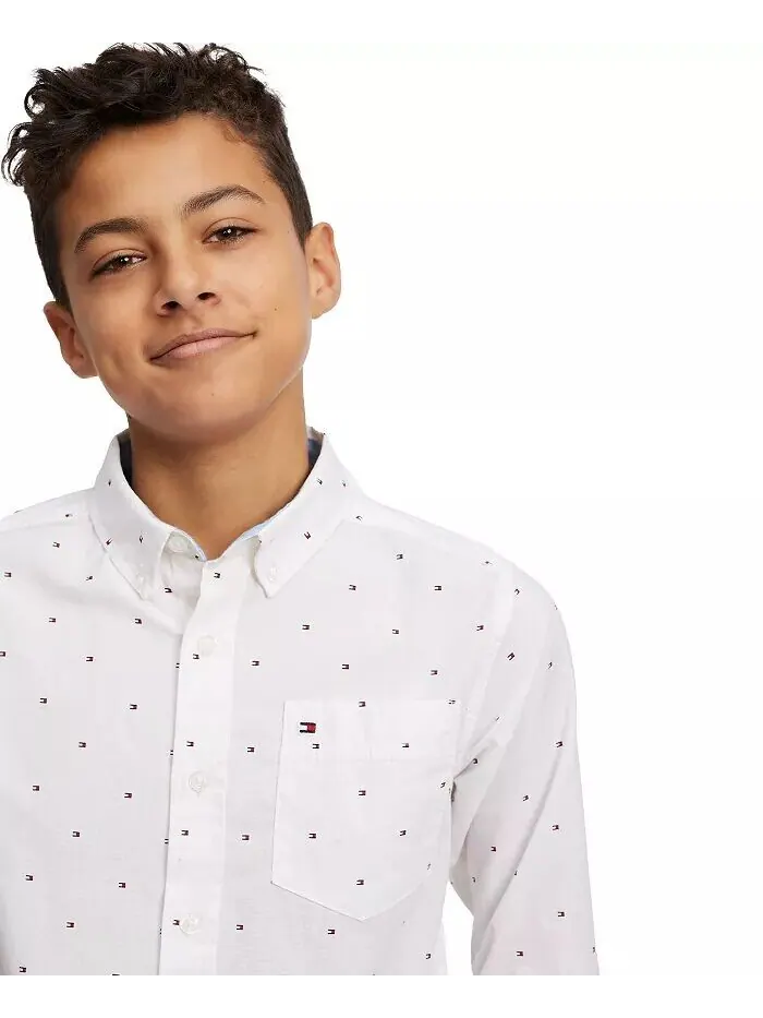 Рубашка на пуговицах с принтом Big Boys Fred Tommy Hilfiger — изображение 3 из 3
