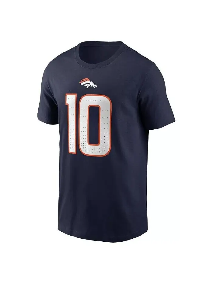 Мужская футболка Bo Nix Navy Denver Broncos 2024 NFL Draft Player Name Number Nike — изображение 2 из 3