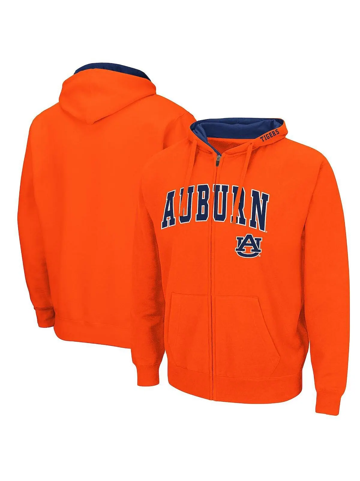 Мужская оранжевая толстовка с капюшоном на молнии auburn tigers arch logo 3.0 Colosseum — изображение 1 из 3, оранжевый
