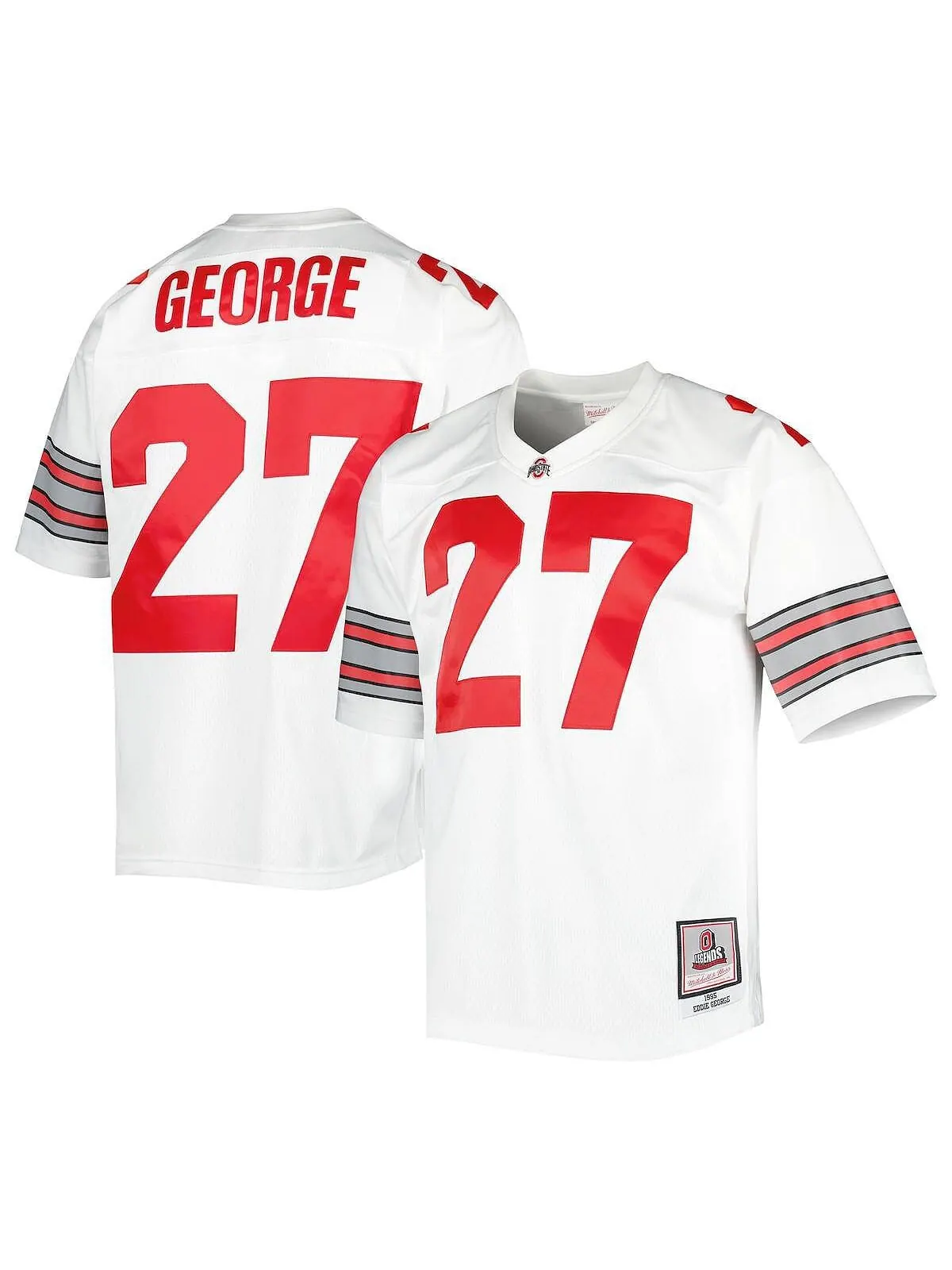 Мужские аутентичные джерси eddie george white ohio state buckeyes Mitchell & Ness — изображение 1 из 3, белый