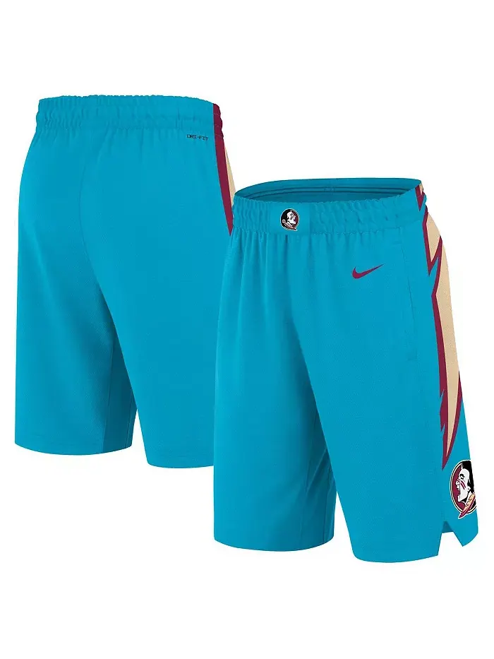 Мужские бирюзовые баскетбольные шорты Florida State Seminoles Alternate Replica Performance Nike — изображение 1 из 3