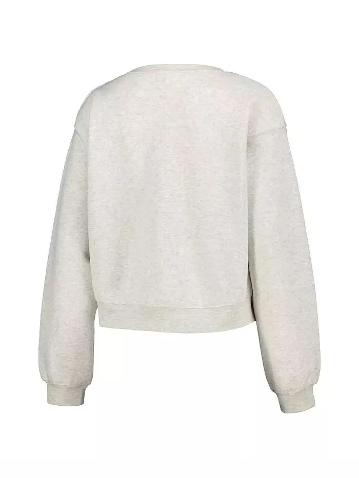 Женская овсяная толстовка Michigan Wolverines Core Chenille с короткими рукавами ZooZatz — изображение 3 из 4