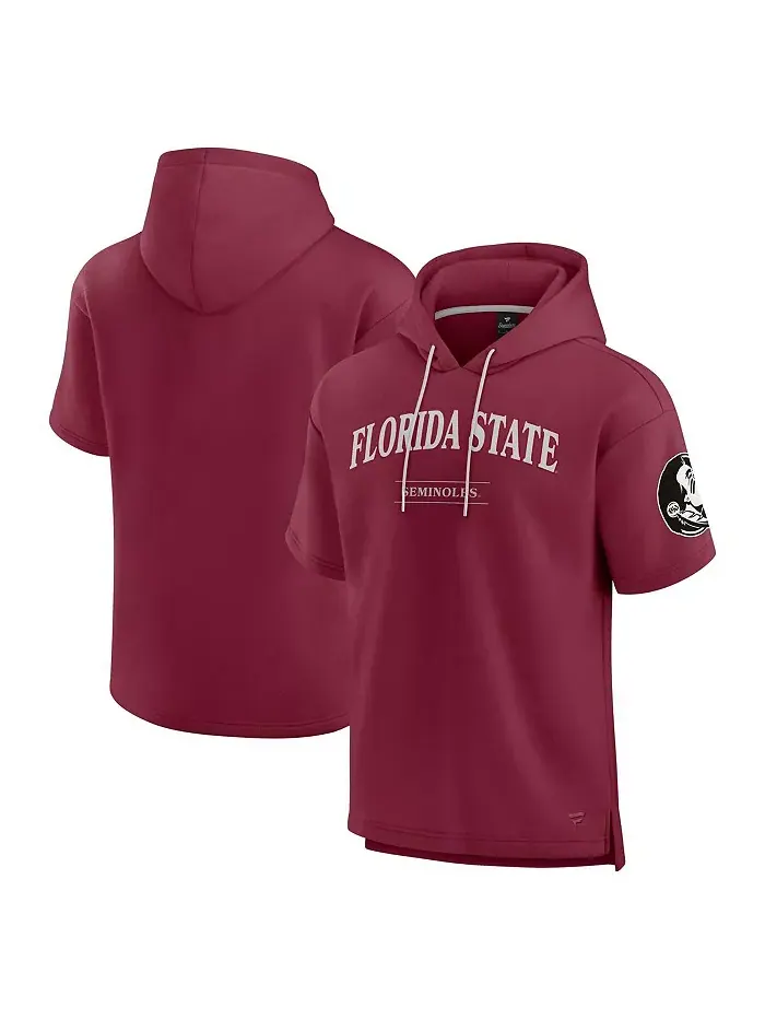 Мужская гранатовая толстовка с капюшоном Florida State Seminoles Ready с короткими рукавами Fanatics — изображение 1 из 3