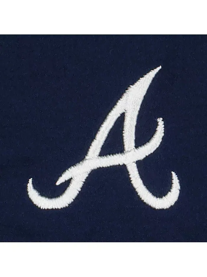 Мужская голубая рубашка Atlanta Braves Tamiami Omni-Shade с пуговицами Columbia — изображение 3 из 4