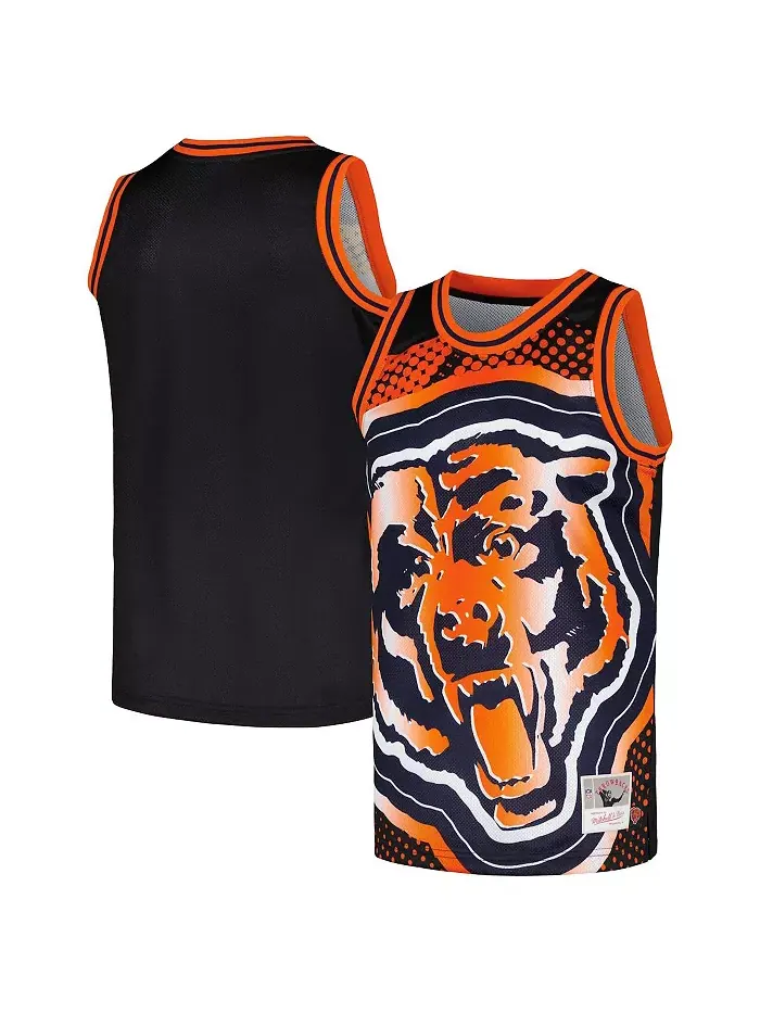 Мужская модная майка Big Face 7.0 Chicago Bears черного цвета Mitchell & Ness — изображение 1 из 3