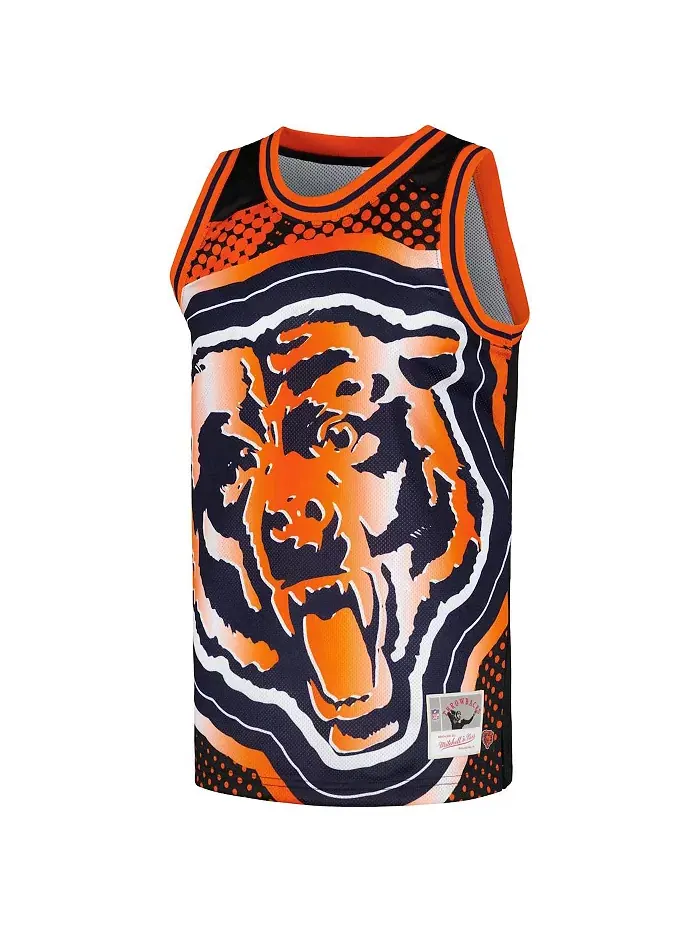 Мужская модная майка Big Face 7.0 Chicago Bears черного цвета Mitchell & Ness — изображение 3 из 3
