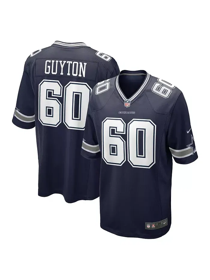 Мужская игровая футболка Tyler Guyton Dallas Cowboys, выбор в первом раунде драфта НФЛ 2024 Nike — изображение 1 из 3