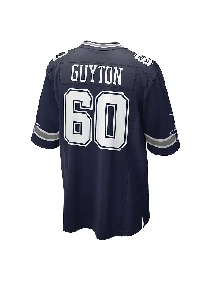 Мужская игровая футболка Tyler Guyton Dallas Cowboys, выбор в первом раунде драфта НФЛ 2024 Nike — изображение 3 из 3