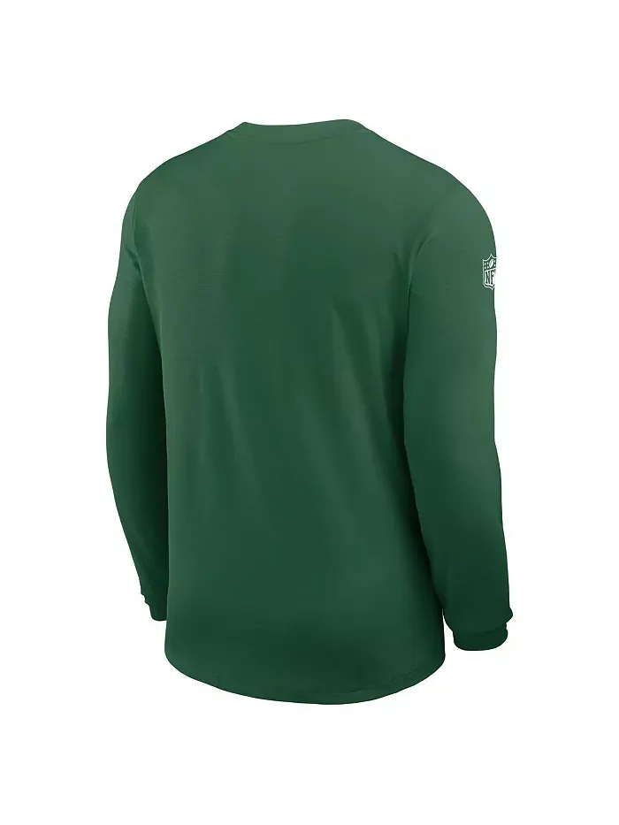 Мужская зеленая футболка New York Jets Sideline Coach UV Performance с длинным рукавом Nike — изображение 3 из 3