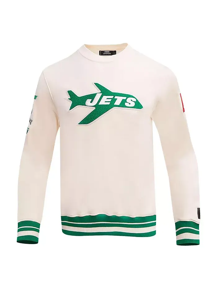 Мужская кремовая флисовая толстовка New York Jets Retro Classics Pro Standard — изображение 2 из 4
