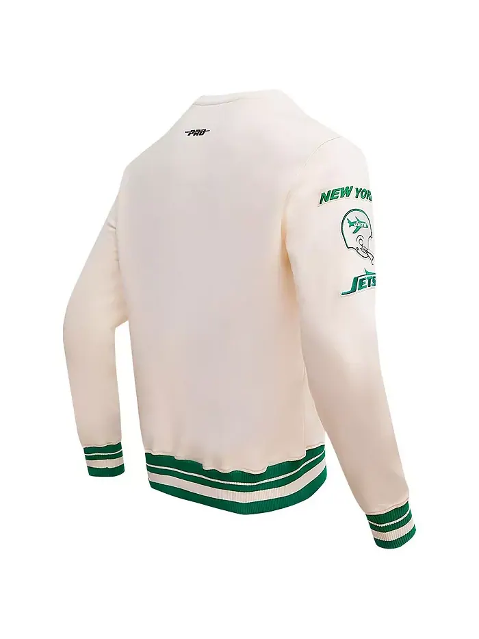 Мужская кремовая флисовая толстовка New York Jets Retro Classics Pro Standard — изображение 4 из 4